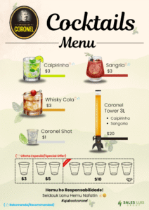 Cocktails Menu - Premium